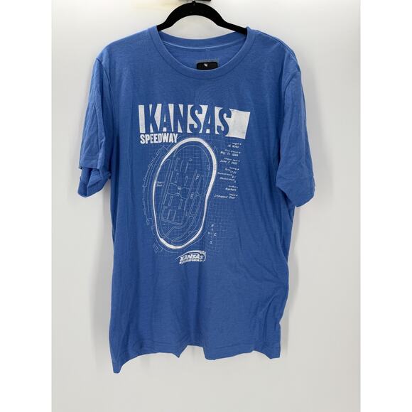 Nascar Kansas Speedway T Shirt Track Blueprint Size XL New - Picture 2 of 8